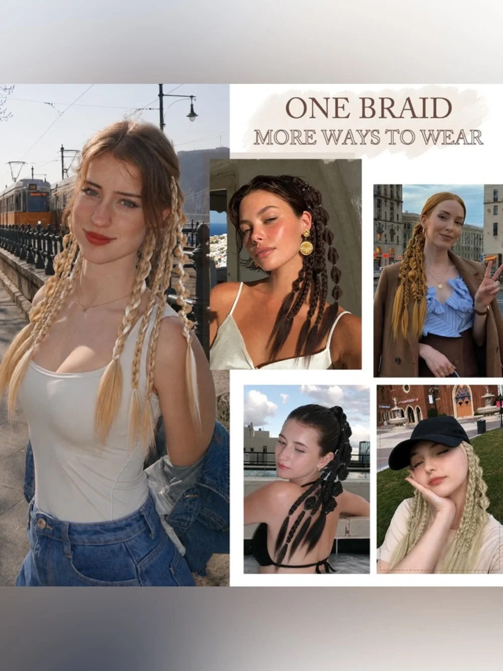 Dark Brown Braided Ponytail Extension w/Hair Tie
